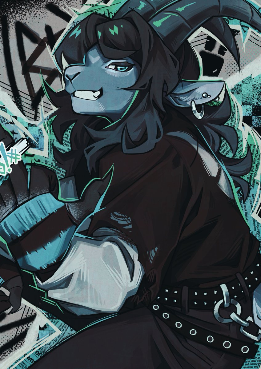 elliboono's tweet photo. Wake up and I'm feelin' like a PUNK!

comm for @Bexx_Art https://t.co/97Fc1hToJF