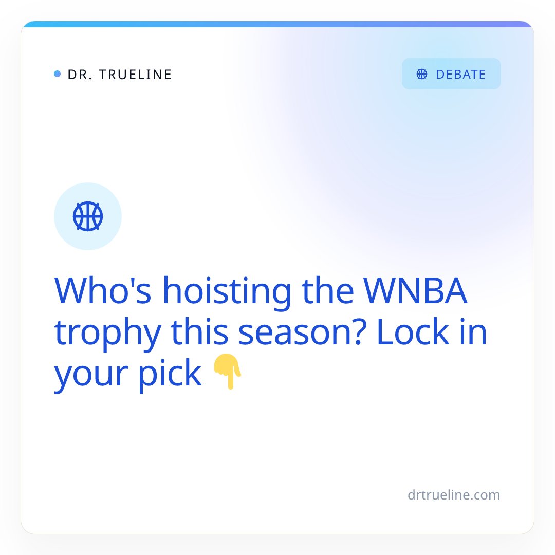 DrTrueLine's tweet photo. Who's hoisting the WNBA trophy this season? Lock in your pick 👇 https://t.co/vO30VMTYkV