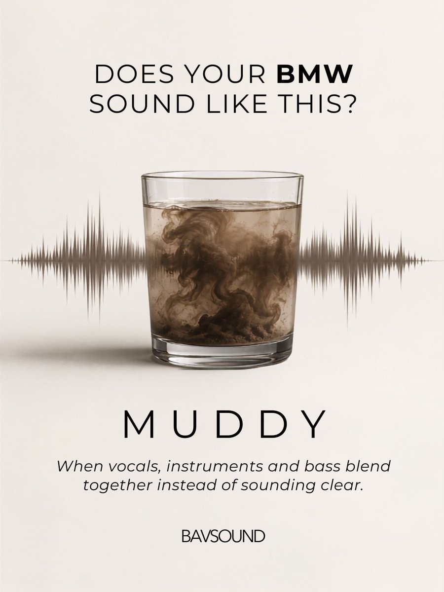 bavsound's tweet photo. When vocals, instruments, and bass all seem to blend together, your BMW audio may sound muddy.

Everything is there, but nothing feels clearly separated.

The Bavsound solution: Stage One Speakers.

How would you describe your factory BMW audio? https://t.co/l21RgA2zs5