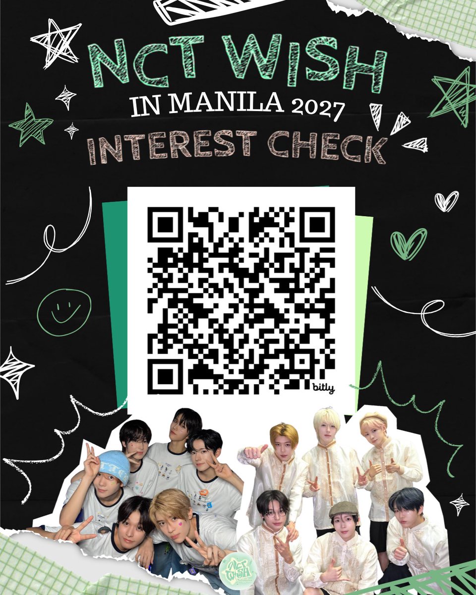 NCTWISHPH's tweet photo. [INTEREST CHECK] 

PH Wishzens!

As we look ahead to the next tour, we’re hoping to see NCT WISH back in Manila! 

Once again, we want to hear from you. Please answer our interest check form below:

🔗https://t.co/jcRcKsStON

Thank you💚 

#NCTWISH #엔시티위시
#NCTWISHinMANILA https://t.co/LHouuHi3vh