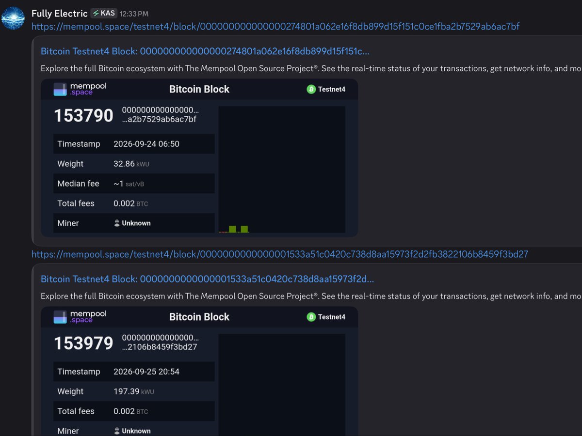 Fully_Electric's tweet photo. @hammerminer  Please add BLOCK FOUND popup or something similar to the P2 firmware when the miner find the solution! Please ..

So i have been putting the P2 under extensive testing, using MiningCore and CKPool pool software .. 

The P2 has passed with flying colors using Thor OS v1.0.2,
i can 100% recommend using the P2 with this version of the Thor OS, future version will be fully tested as well stay tune..

Thor OS firmware v1.0.2
1) P2 passes (pool to miner stable continues single session) no constant drop, reconnect, and reauth )

2) Proper network share calculation and submission to the pool. (zero miss match share difficulty) 

3) Static pool to miner share difficulty using password field "d=xyz" works perfectly now including on forced reconnection.

4) zero duplicate share submission, including on forced reconnection, miner drop last job and work on new job pool issue.

5) zero invalid share submission (miner builds proper share base on pool jobs issue to the miner)

6) proper pool to miner communication miner immediately drop previous job when pools receive block found from the network and issues new job to the miner. (miner no longer waste time keep working on old stale job)

7) miner abject to pools difficulty changes instantly when not running is static diff mode.

The only failure pools indicates block solved by miner and miner does not have any form of indication to user!! @hammerminer  Please add some sort of indication on the miners screen or dashboard when miner find a solution!!  

Truly great job on the P2 v1.0.2 firmware!!  two testnet4 block found .. during testing on v1.0.2
https://t.co/bMX3lvCLal

https://t.co/UYvnsWLbCk
@altair_tech  @AlteredComponet