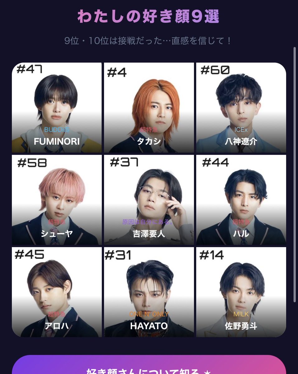 fonddelamerAz24's tweet photo. ガチの顔整いしか愛せないルッキズムこじらせ女が選ぶ好き顔9選。

ナムジャドルはセブチのジュン、AND2BLEのリッキー、ALD1のアンシンも追加で❣️(よくばりミックスグリル)

#私の好きなナムジャドル顔TOP9
#私の好きなヨジャドル顔TOP9
#EBiDAN好き顔9選
#女ドル好き顔9選 https://t.co/jKGNEtV1gg