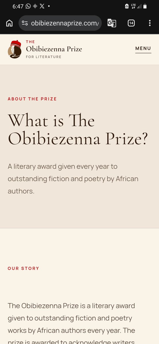 OChibundum555's tweet photo. A new literary prize is in town. ✍🏾

Open to African writers. Submissions open October 10.

Poets and writers, you don't want to miss this one.😊

https://t.co/hlksjtX0H8 https://t.co/BcaUbXC8UH