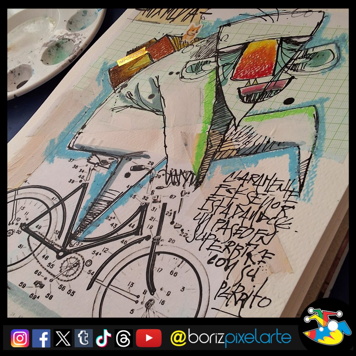 borizpixelarte's tweet photo. Sketchbook 2729 - mix media character
A CHARACTER BORN FROM COLOR π¨ποΈ
Cuando el caos de las texturas encuentra un personaje.
#FantasyIllustration #MixedMediaArt #CharacterArt #SketchbookArt #ExperimentalArt https://t.co/EicVO4HWkg