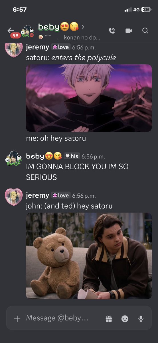 gojoisverycute's tweet photo. i dont understand why my boyfriend hates me so much https://t.co/MVAxnwHWQ9