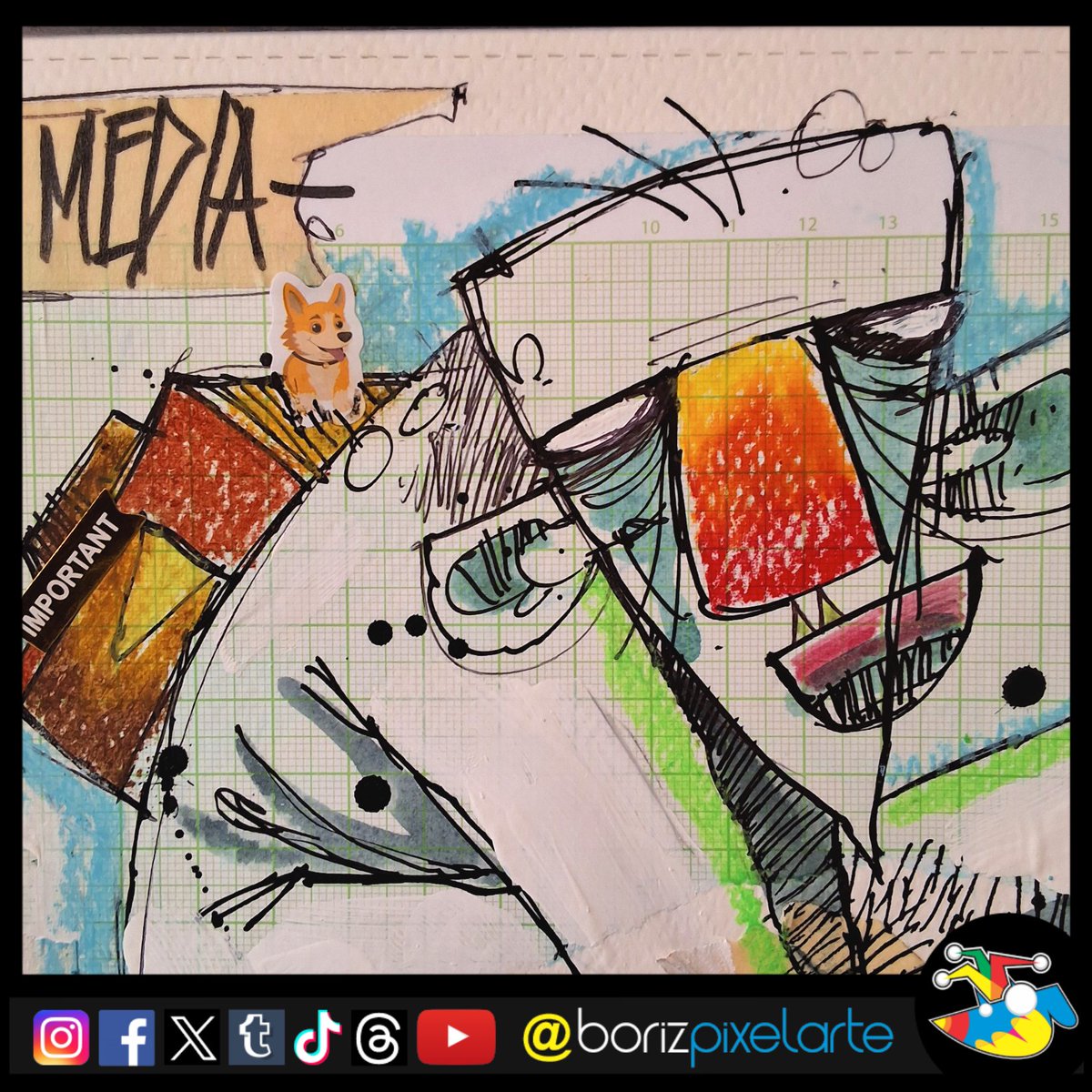 borizpixelarte's tweet photo. Sketchbook 2729 - mix media character
A CHARACTER BORN FROM COLOR π¨ποΈ
Cuando el caos de las texturas encuentra un personaje.
#FantasyIllustration #MixedMediaArt #CharacterArt #SketchbookArt #ExperimentalArt https://t.co/EicVO4HWkg