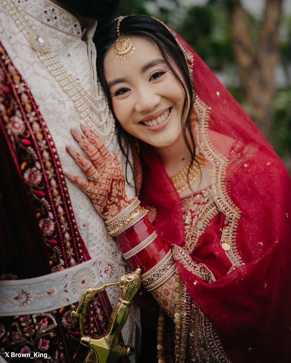 Brown_King__'s tweet photo. Their wedding and Haldi ceremony… now she can enjoy curry for the rest of her life..! 🥰🍛 https://t.co/1MYZO99zEh
