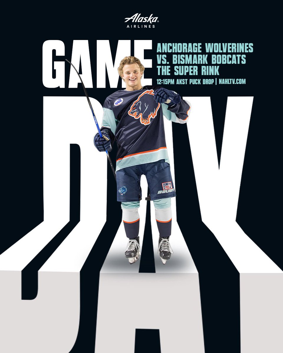 anchoragewolve1's tweet photo. 🚨𝑨𝑵𝑪𝑯𝑶𝑹𝑨𝑮𝑬 𝑾𝑶𝑳𝑽𝑬𝑹𝑰𝑵𝑬𝑺 𝑮𝑨𝑴𝑬 𝑫𝑨𝒀🚨 
🆚 Bismarck Bobcats
⏰ 12:15pm
📍The Super Rink
📺 https://t.co/RCIag4uxHy 
#LetsRage https://t.co/tBL7FJBtEt