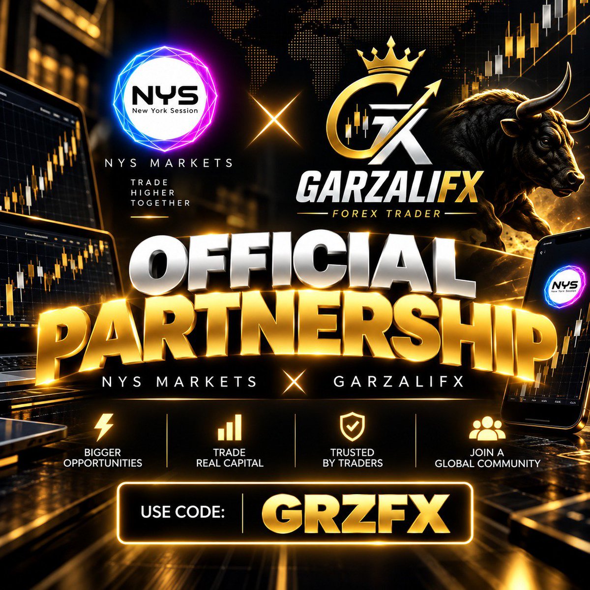 GarzaliH51580's tweet photo. 🚨 OFFICIAL PARTNERSHIP ANNOUNCEMENT 🚨
I’m excited to officially announce my partnership with NYS Markets 🤝🔥
This is another big step in the GarzaliFX journey, and I’m looking forward to bringing more opportunities, value, and benefits to my trading community. 📈💰
We’re just getting started! 🚀
🎁 Use Code: GRZFX

https://t.co/u4yB1hJa1s

Big things ahead with NYS Markets × GarzaliFX. 🏆

#GarzaliFX #NYSMarkets #Forex #Trading #Partnership #TraderCommunity