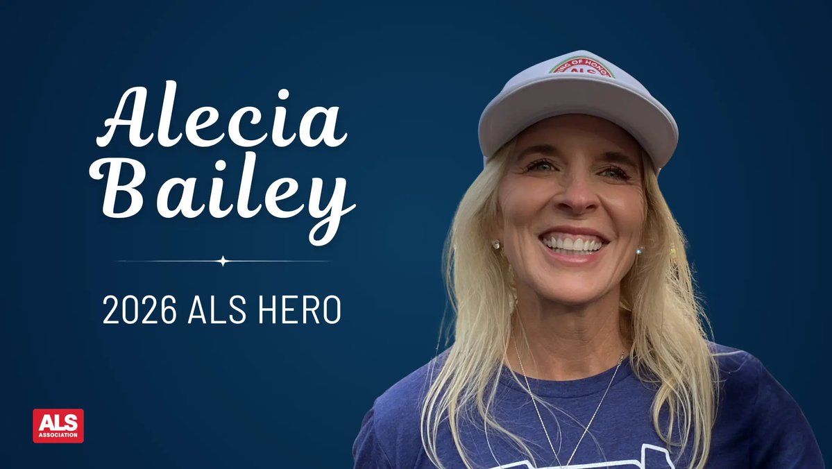 alsassociation's tweet photo. Each year, the ALS Association’s ALS Hero Award recognizes individuals who have made an extraordinary impact on the Association and the broader ALS community. This prestigious distinction celebrates those whose dedication, advocacy, and service have significantly advanced the fight against ALS — whether through fundraising, research support, caregiving, awareness efforts, or community leadership.

This week, we are spotlighting Alecia Bailey, ALS Hero Award recipient, and her story. When her husband, Keith, passed away from ALS, Alecia chose to carry on his fight to defeat ALS. Beyond fundraising, she quietly connects families to resources and equipment and has helped advance Florida's Bitner Plante Initiative for state ALS funding. Through a decade of leadership, advocacy, and quiet acts of generosity, Alecia has shown what it means to turn loss into a lasting force for good.

Read more: https://t.co/8IoPLoZMg7