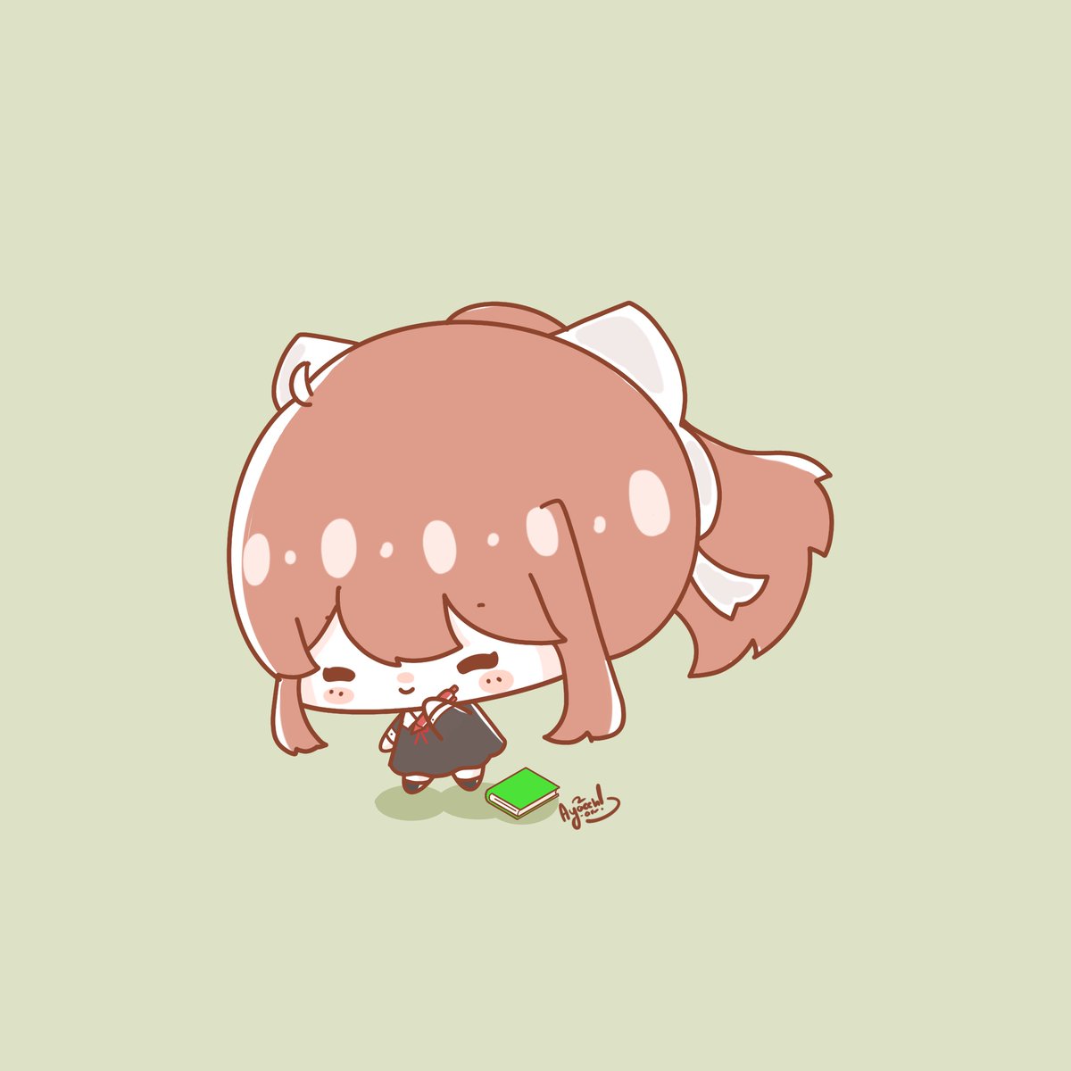 Marcab00's tweet photo. A thousand thank yous to @ayacchi_corner for doing my Profile Picture commission of Chibi Monika!

Inspired from Sumi Monika from my DDLC/Kaguya-sama fic, “A War of Love and Literature”, She came out absolutely adorable~! https://t.co/R9oCuTUzDy
