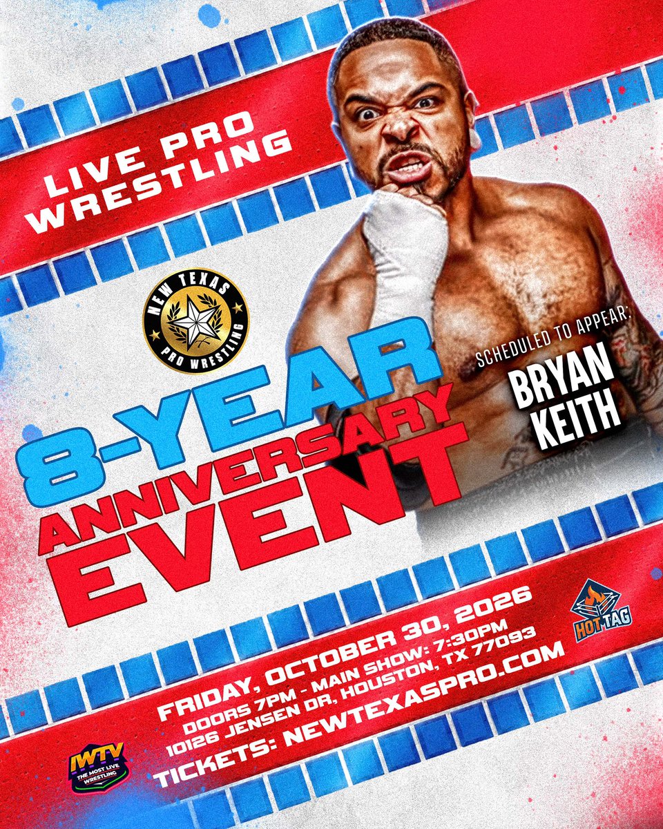 NewTexasPW's tweet photo. ❕PROMO CODE❕

We have announced some incredible talent already for our 8-Year Anniversary Event on Friday, October 30 live from the HPA2!

Half of Front Row is GONE! Use this Promo Code Now to secure your seat to this event! 

Use Promo Code: FAN20 for 20% off of all remaining tickets TODAY and TOMORROW only! 

- Katsuyori Shibata 
- Bryan Keith
- The King Bees (Charity King & Danni Bee)
- Kylie Rae

+ so much more TBA 

#NewTexas8 • 10/30 • 7:30PM
Houston Premier Arena

🎟️: https://t.co/jQswDTPhlV