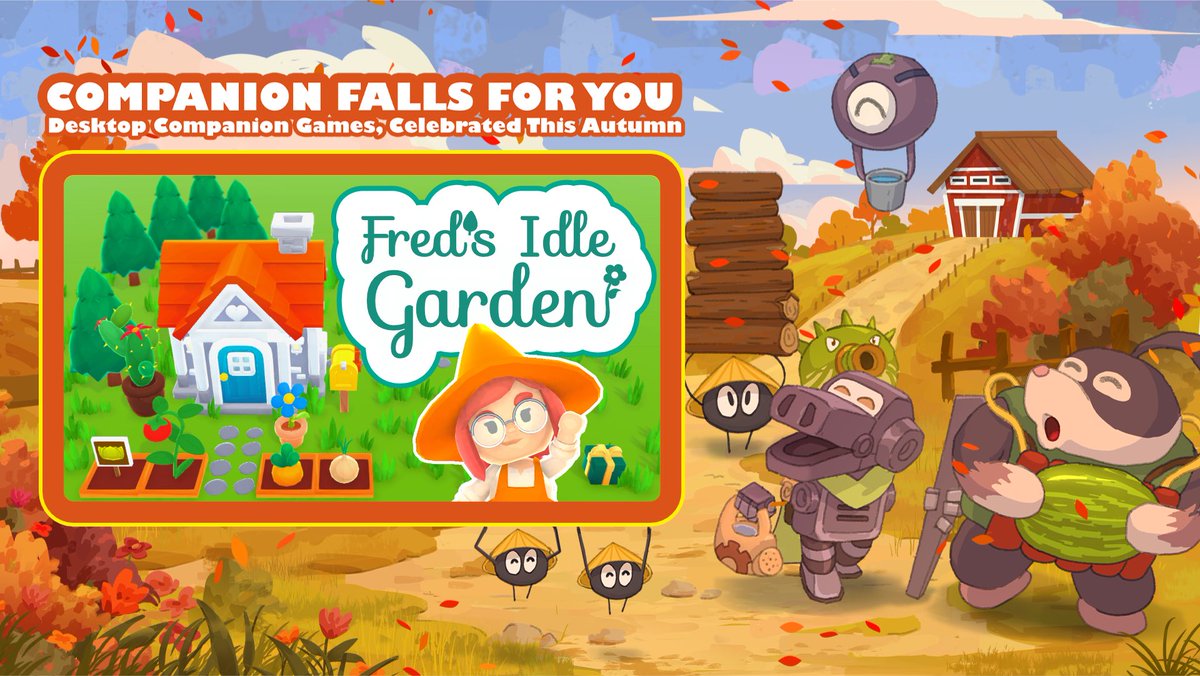 PrettyFlyDev's tweet photo. Very proud to announce that Fred’s Idle Garden is featured in Companions Falls For You Fest. 

Thank you Indielab and @MrMorrisGames for hosting the event &amp; including my game. 

Wishlist it: https://t.co/QZQSwRd2Ov

#indiegame #indiedev #idlegame #cozygames #gamedev https://t.co/Cy7mvBdW6z