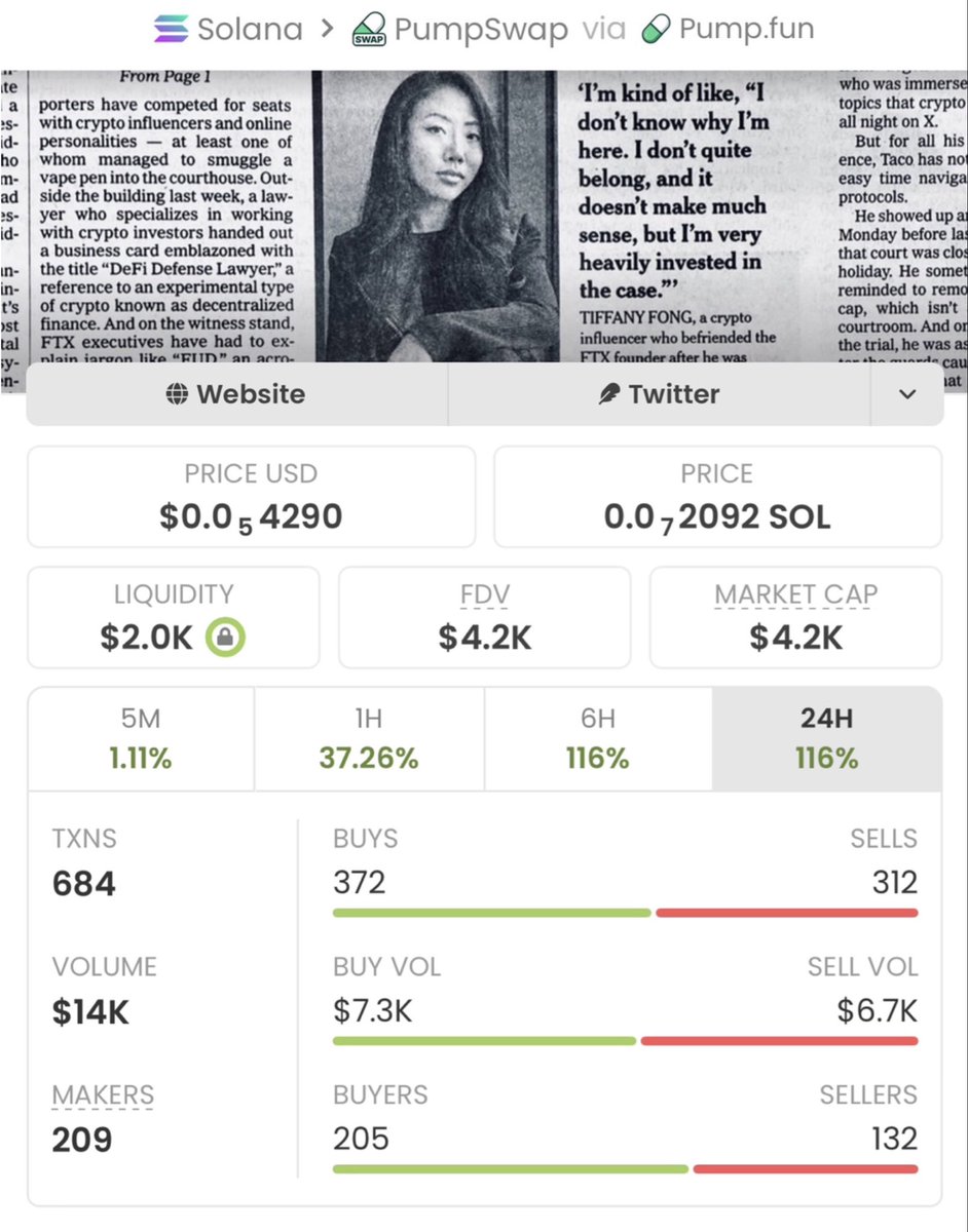 Soltrader_1's tweet photo. $TIFFANY is up 62x 🚀
📈 From $4.2k → $264k MCAP 🔥

Get early entries on trending Solana memecoins before they take off.
I share high-conviction calls first in my private alpha Telegram.

DM me now to get started.

Ca: SaPFjDCz4bcrqVkU6JWjskJftp9jENNxP5T9Ur1pump https://t.co/pgPXNXO73j