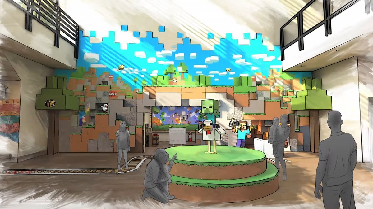 denfaminicogame's tweet photo. 『マイクラ』のテーマパーク「Minecraft World」に併設されるホテル「Minecraft Hotel」が発表
https://t.co/vlvyUGGXeK

クリーパーが出迎える外観や枕がTNTの寝室、イカやドラウンドが泳ぐ深海のレストランなどラフ画が公開 https://t.co/68XXmBcll2