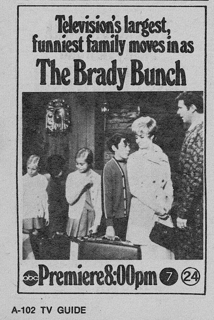 RetroNewsNow's tweet photo. 📺DEBUT: ‘The Brady Bunch’ premiered 57 years ago, September 26, 1969, on ABC https://t.co/ph6so0h4yd