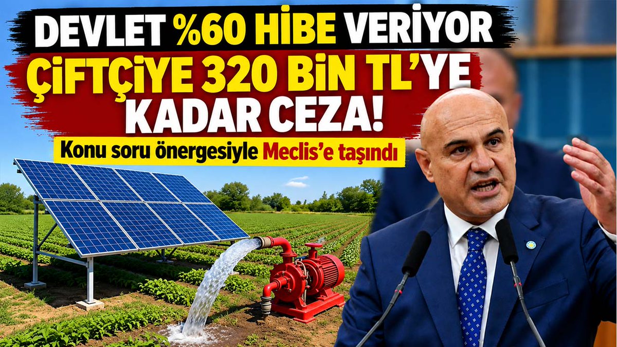 tarimdanhaber's tweet photo. Devlet yüzde 60 hibe veriyor, çiftçiye 320 bin TL ceza kesiliyor

📍Devlet tarımsal sulamada güneş enerjisi yatırımlarına yüzde 60 hibe desteği verirken, kendi imkânlarıyla GES kuran bazı çiftçiler 80 bin TL’den 320 bin TL’ye kadar “kaçak/usulsüz elektrik” cezasıyla karşı karşıya kaldı. 

📍Üreticinin önemli gündemlerinden biri haline gelen güneş paneli cezaları Meclis’e taşındı.

https://t.co/uyFgnIoS8J
