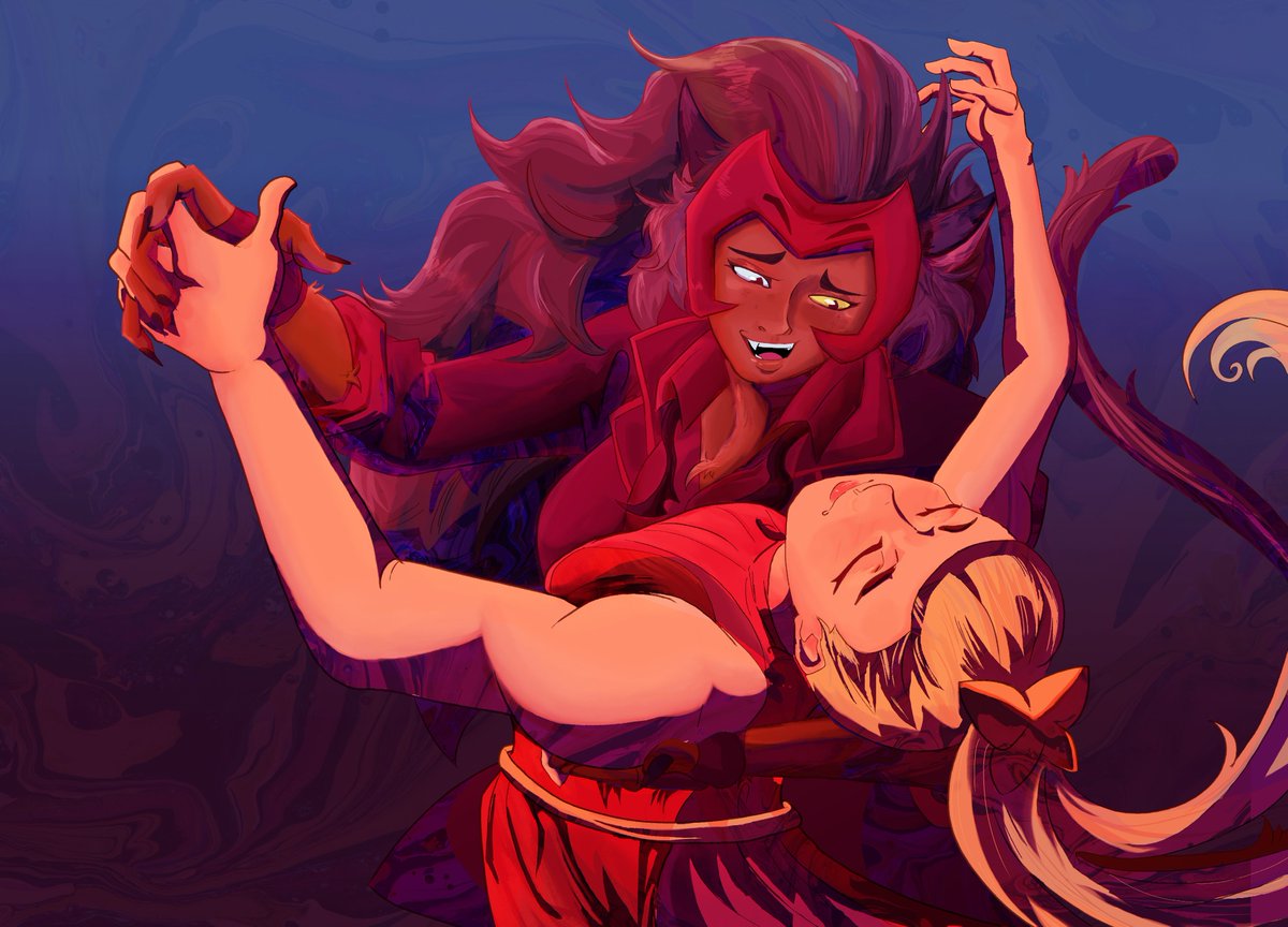 OrbPonderingCat's tweet photo. a night were we forgot our spite 
#catradora #spop https://t.co/tPN5zXEjqe