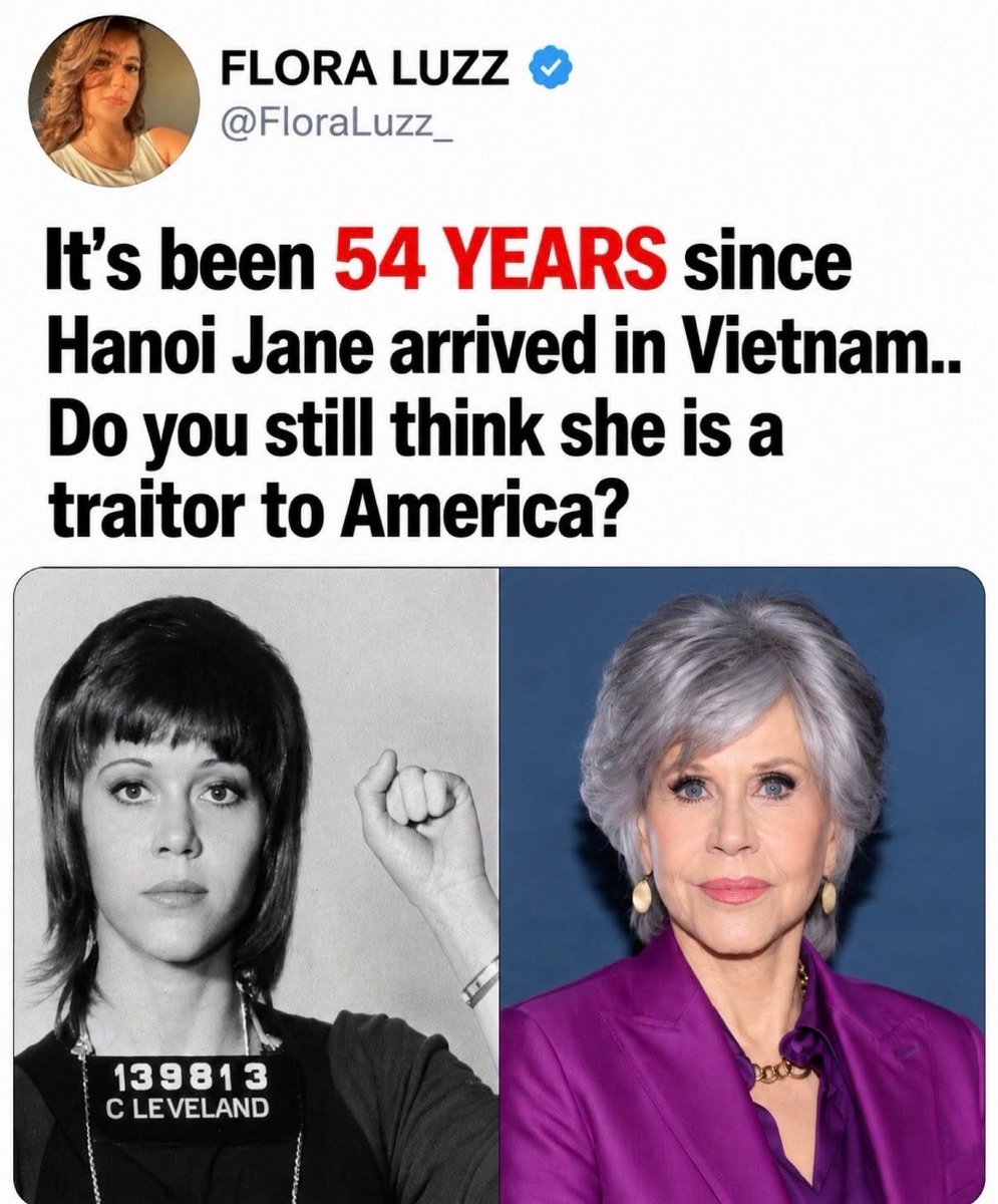 HabbaAlina55710's tweet photo. This Piece of SHIT Traitor should have been incarcerated and eliminated for TREASON back in 1972 when this KUNT said our POW should be executed for war crimes.
Thumbs up 👍 if you agree https://t.co/EPD6AmfwWR