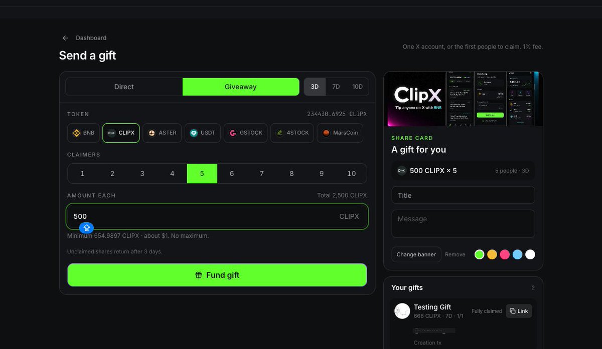 ClipX0_'s tweet photo. 4 🧤Core Products :

1. Agentic trading

2. Shameless Tipping on X 

3. Timeline trading  inside X

4. On-chain Clip-X-money  

We are doing this 🔁 loop
building,Improving,implementing  products 

Some more details: 

https://t.co/SLtfd6wEwl https://t.co/nYgG2CfcYM