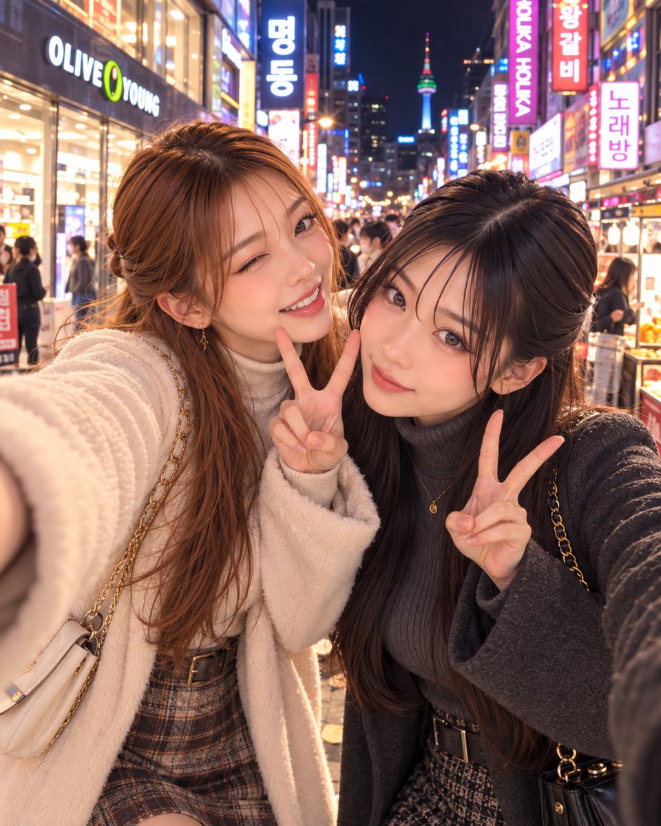 Kyoko_Rin_AI's tweet photo. 韓国・明洞の夜🇰🇷✨

#AI生成 #AIアート #AIイラスト #生成AI #AI美女 #韓国旅行 #明洞 #ソウル https://t.co/Klg2960NNO