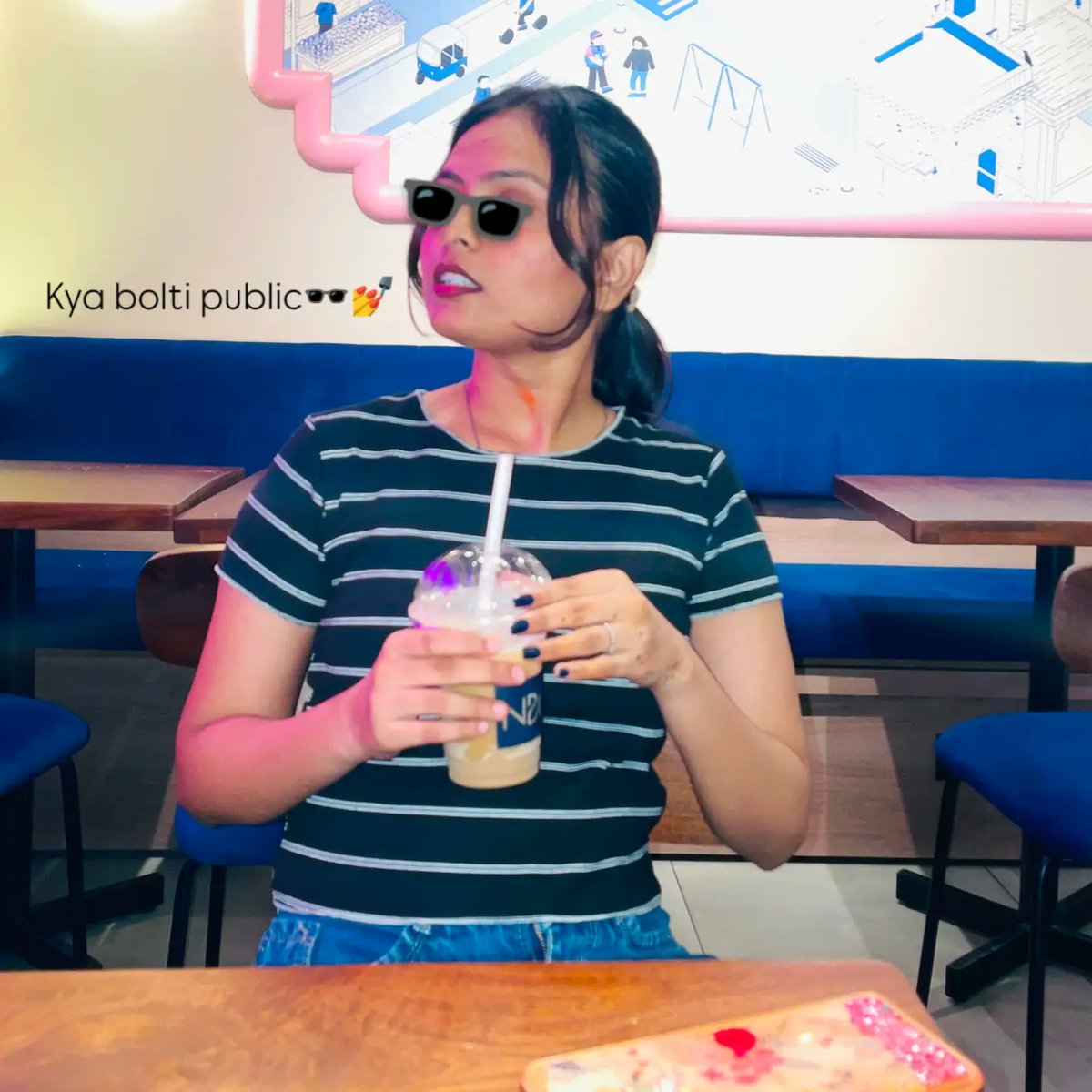 brooklynwrightc's tweet photo. CafeVibes. Main character energy, coffee mood, aesthetic vibes, candid moments, weekend mood, styled by me, OOTD India, fashion reels, Insta style, trending now. View all comments. https://t.co/UCHg5Am8Rb