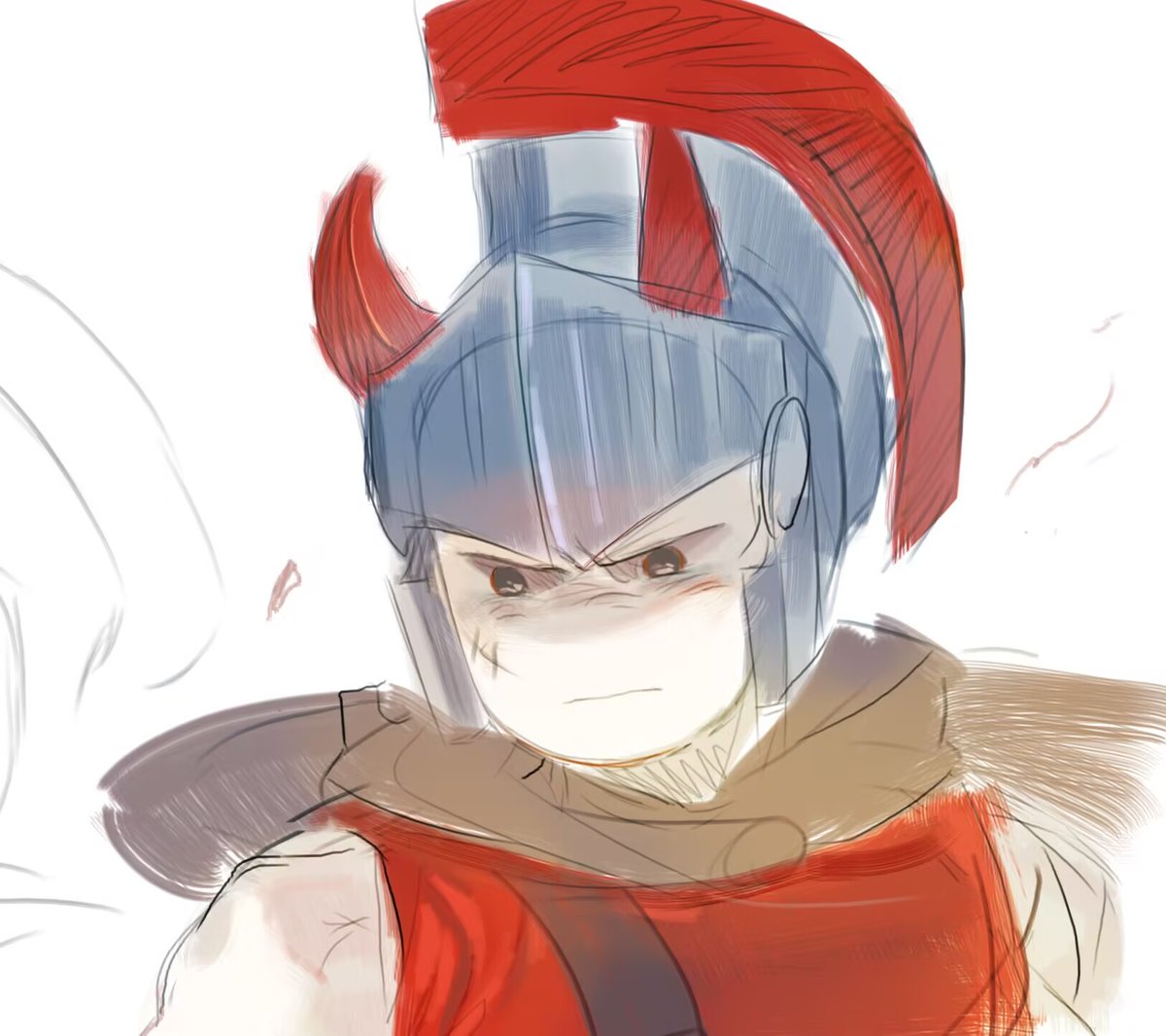 Chihyege's tweet photo. When I draw people without expressions, they tend to look dull. So I usually draw very abstract expressions.#phightingfanart https://t.co/U2K2T4KO9E