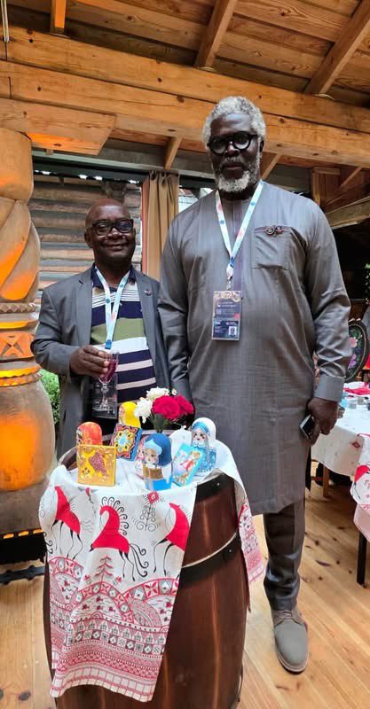 LNTA231's tweet photo. LNTA Board Chairman, Amb. Christopher Hayes Onanuga and Mr. Steveson Tweh Seidi, Deputy Director General for Culture, Heritage and Creative Economy, are currently representing Liberia at the St. Petersburg International United Cultures Forum in Russia. https://t.co/G8Hq8tA4ON
