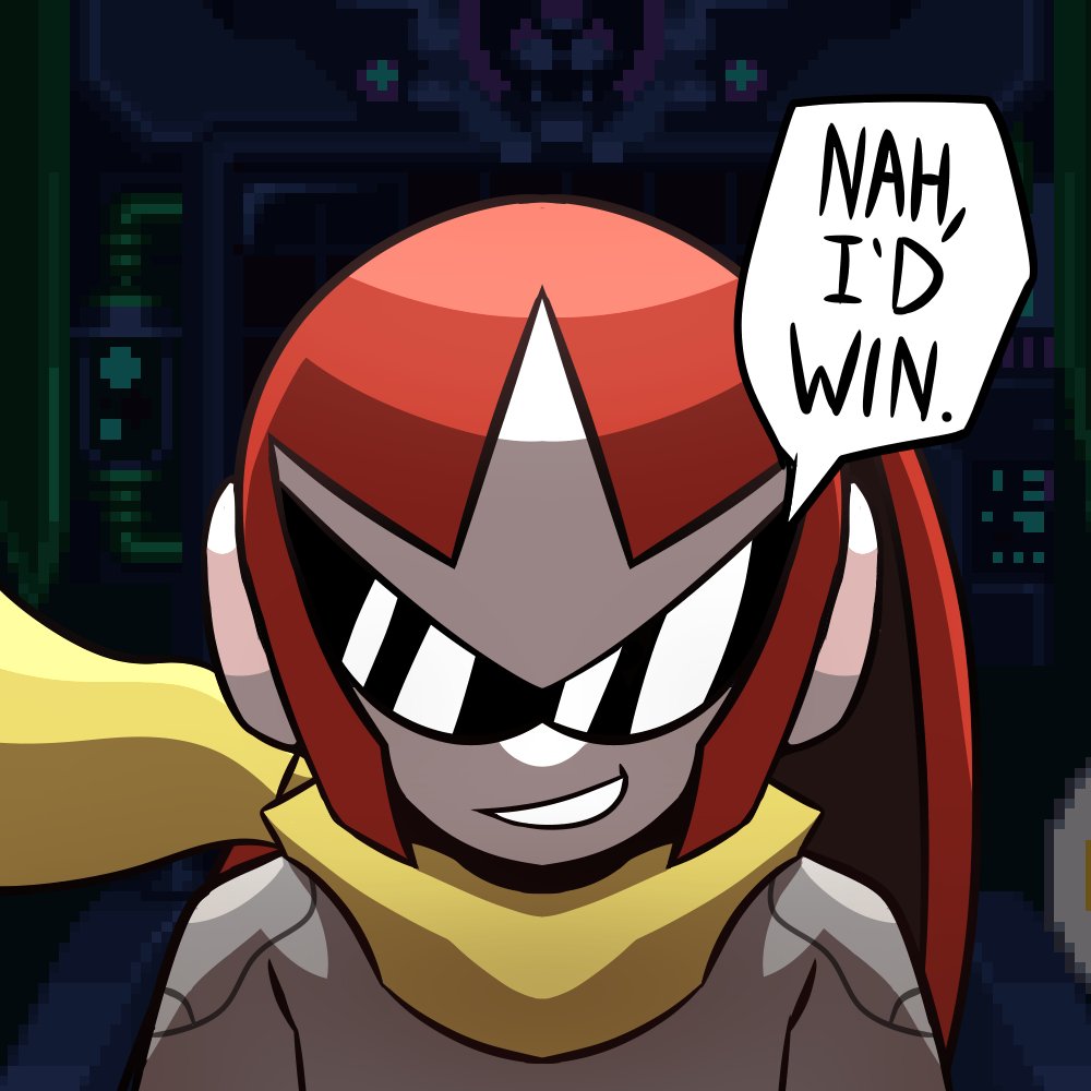 HeyItsFreelance's tweet photo. Nah, I'd Proto.

#MegaMan #ProtoMan https://t.co/LQhfbnNZrS