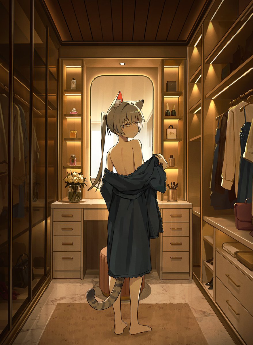 VERTIGRIS_ART's tweet photo. Viska's dressing room🐈 https://t.co/PzFh5grH8U