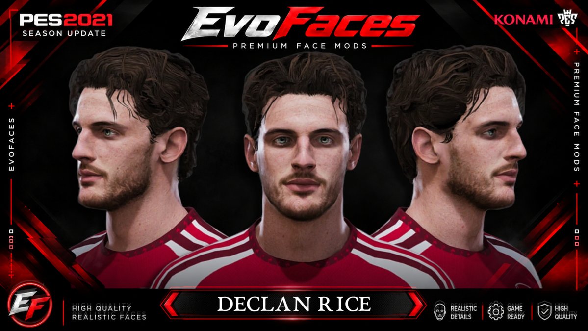 evofaces1's tweet photo. EvoFaces added a new item to their Shop. 

Declan Rice 

⚽️ EvoFaces – PES 2021 Realistic Face

Bring your PES 2021 players to life with a high-quality realistic face mod by EvoFaces.

🔥 MEMBERS GET THIS FACE FREE!

https://t.co/QNpyys2gCL https://t.co/pxLIVYwlTF