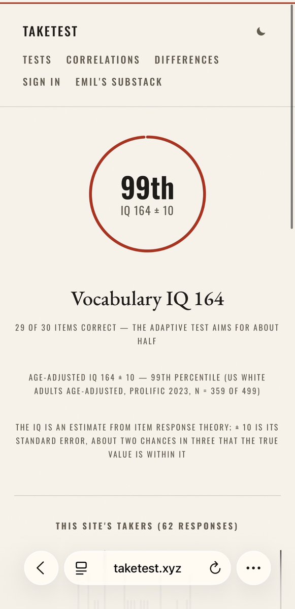 AskedCroissant's tweet photo. @KirkegaardEmil The adaptive test is pretty tough. https://t.co/rCPBOYgNmt