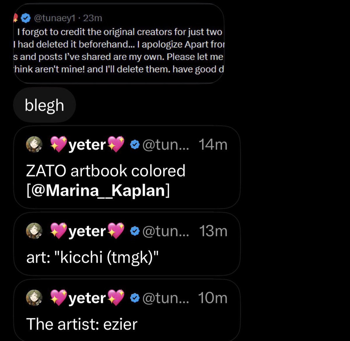 fivessya's tweet photo. started crediting the artists after i called him out😂lmfao you should just stop posting people's art, even if you're crediting them #ZATO https://t.co/j0fxs9xluy