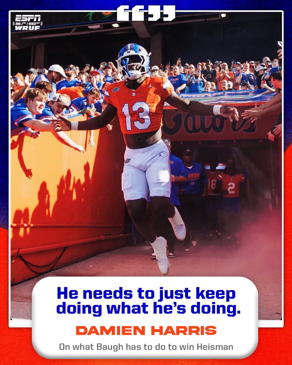 WRUF981's tweet photo. “He’s the type of vintage, workhorse back. Not necessarily the same play style, but in the same conversation as guys like Jonathan Taylor,” @DHx34 said.

Check out the latest from @CharJonesMedia 

READ MORE:
https://t.co/XwJzzAgq5a https://t.co/3zwp3QhdqI