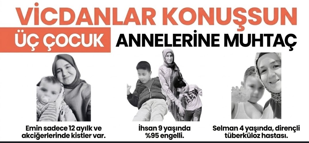 yunus_205's tweet photo. Vicdanlar Konuşsun
Emin henüz 12 aylık ve akciğerlerinde kistler var. %95 engelli İhsan ve dirençli tüberküloz hastası Selman da annelerine muhtaç. Çocukların ve hastaların çığlığına kulak verin! https://t.co/fnVLI3VUzG