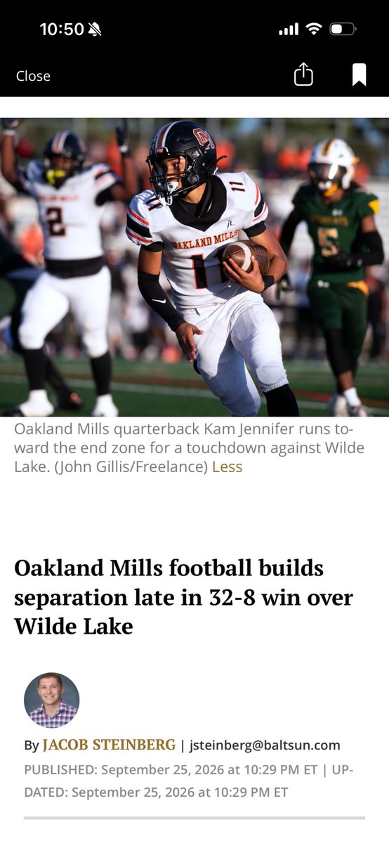 kamjennifer2's tweet photo. Thank you @jacobstein23 and @baltimoresun for mentioning me in the article! 1-0 every week https://t.co/24fA2PPkCK