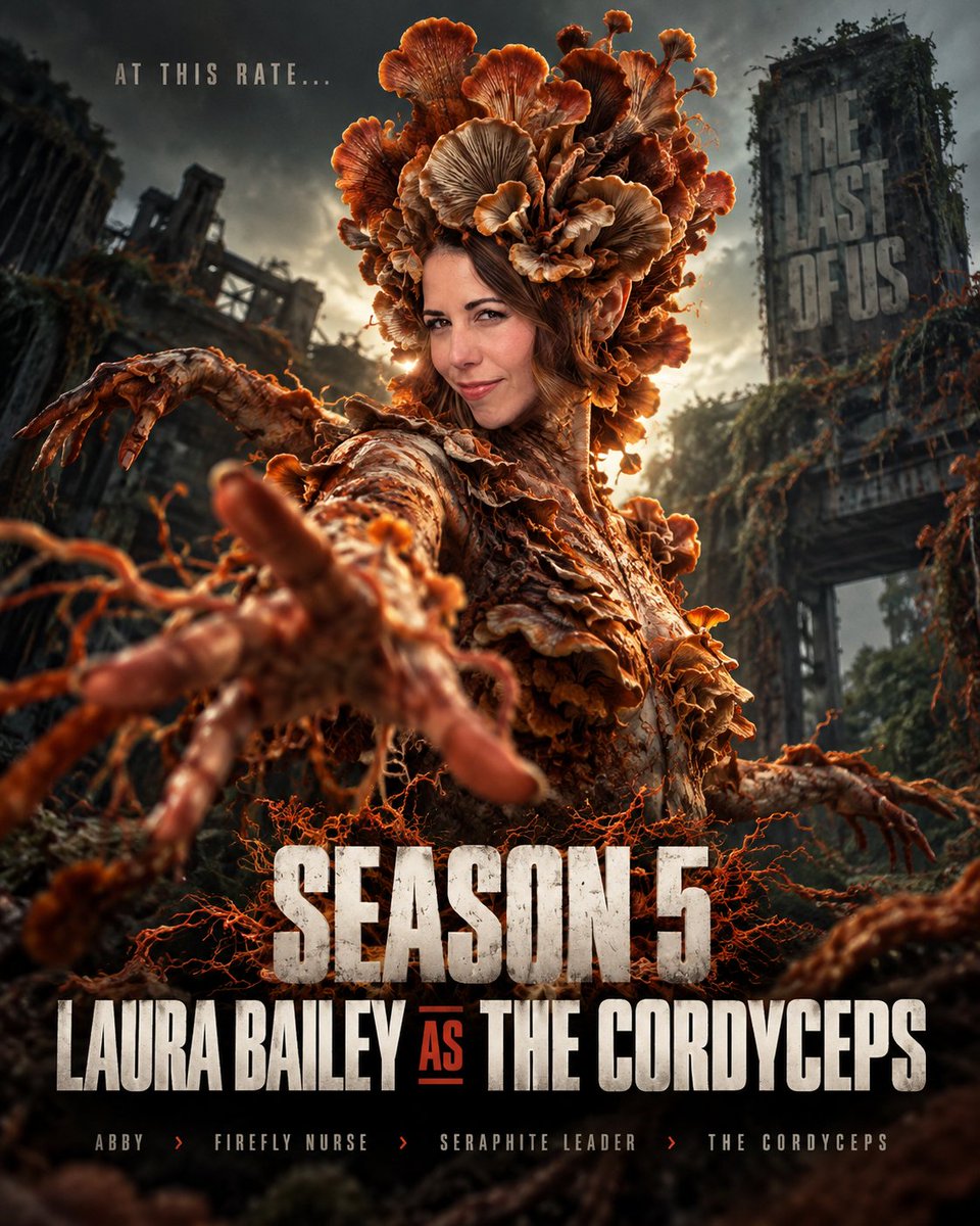 nastycrips's tweet photo. @TheLastofUsNews Laura Bailey: Abby.
Laura Bailey: Firefly nurse.
Laura Bailey: Seraphite leader.
By Season 5 she’s gonna be the fucking cordyceps. https://t.co/NzVtjwjzAu