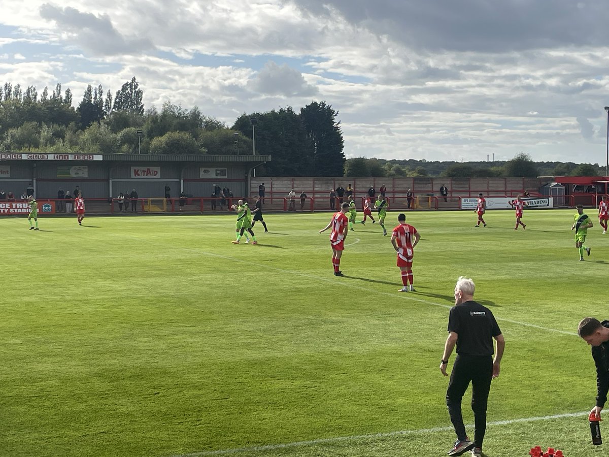 SimonHumphreys1's tweet photo. A first league goal for James Kirby from the penalty spot wasn’t enough as @CongletonFC suffered a 3-1 defeat at Cheshire rivals Witton Albion in front of 587. #Congleton https://t.co/4mRIt5GeiH