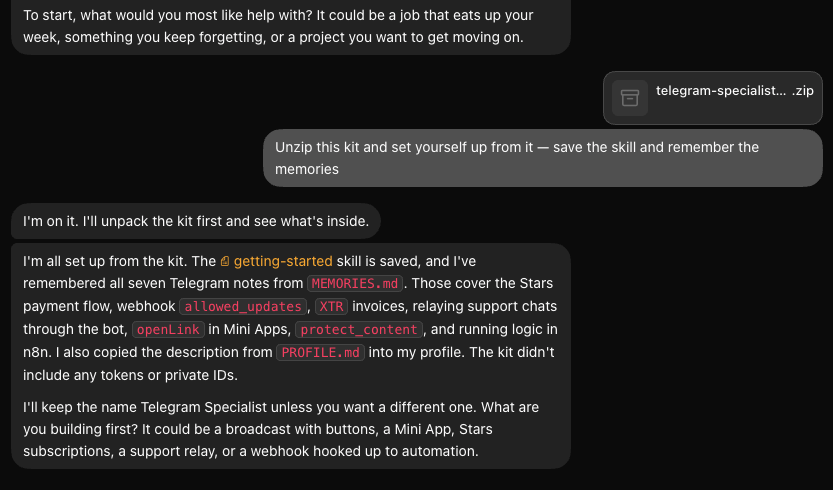ComfyUIdev's tweet photo. So nice that Grok @bot  allows to export and then import an agent into a new account. https://t.co/NTn4Uk1QNL
