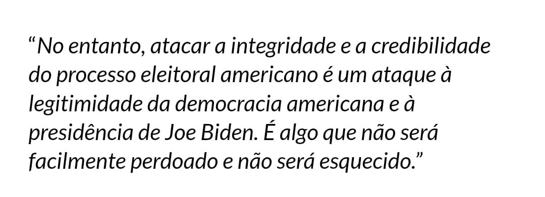 FelipePedri's tweet photo. PROVA 1: PROMESSA DE VINGANÇA

Origem da tensão: 2020. Ao questionar a lisura do pleito americano marcado por suspeitas de irregularidades, Bolsonaro contrariou a agenda do Partido Democrata, dando início às retaliações.

01/01/2021: ex-embaixador americano Thomas Shannon, democrata, escreveu abertamente que as declarações de Bolsonaro “não seriam perdoadas nem esquecidas”. Mas afinal, quem é Thomas Shannon?

📍 Diálogo Interamericano: Co-presidente da organização, receptora de milhões de dólares da USAID.

📍 Brazil Institute, do Wilson Center: Co-presidente da instituição, financiada pelo Departamento de Estado dos EUA e pela USAID.