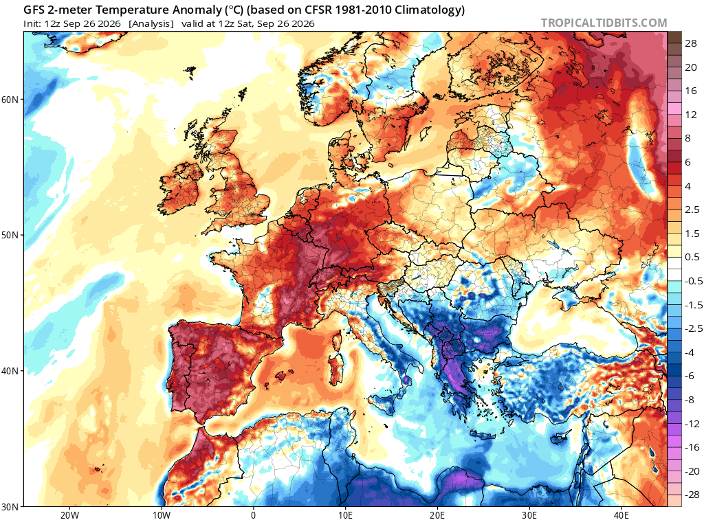 extremetemps's tweet photo. EXTRAORDINARY EUROPEAN HEAT WAVE 41 DEGREES
Never happened anything like this
Almost 41C again in SPAIN today 
Almost 30C in Germany
And it will get much worse.
Thousands of records will fall next days in Spain,France,Benelux,Germany,Switzerlands,Scandinavia,Baltics etc.. https://t.co/jBkHg4F6Kg