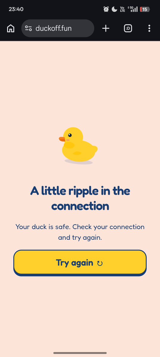 Shaileshwins's tweet photo. Hey @swarnimodi I wanted to play duckoff but it looks like it isn't available https://t.co/AxOjrHR6Lm