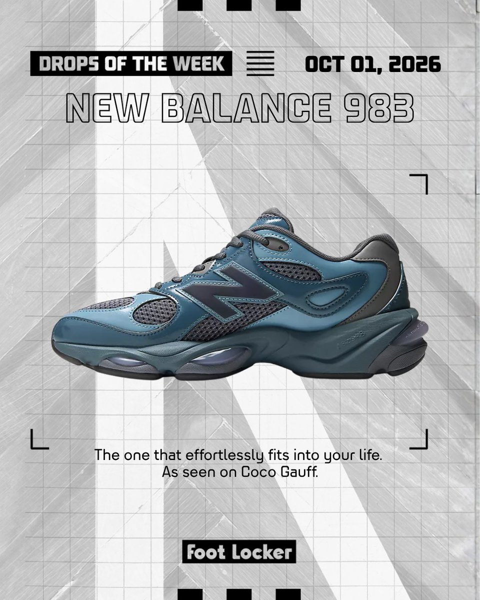 footlocker's tweet photo. New drops for your rotation. What's going home with you this week? 👀⬇️

10/01 Caitlin 1 "Caitlin Blue"
10/01 New Balance 983
10/01 Nike Mind 002 "Phantom"
10/02 Air Jordan Retro 6 Low "Fierce Pink"
10/02 New Balance Tyrese Maxey 1
10/03 Air Jordan Retro 3 "Fireside"

Tap in with the Foot Locker app for more launches and launch information.