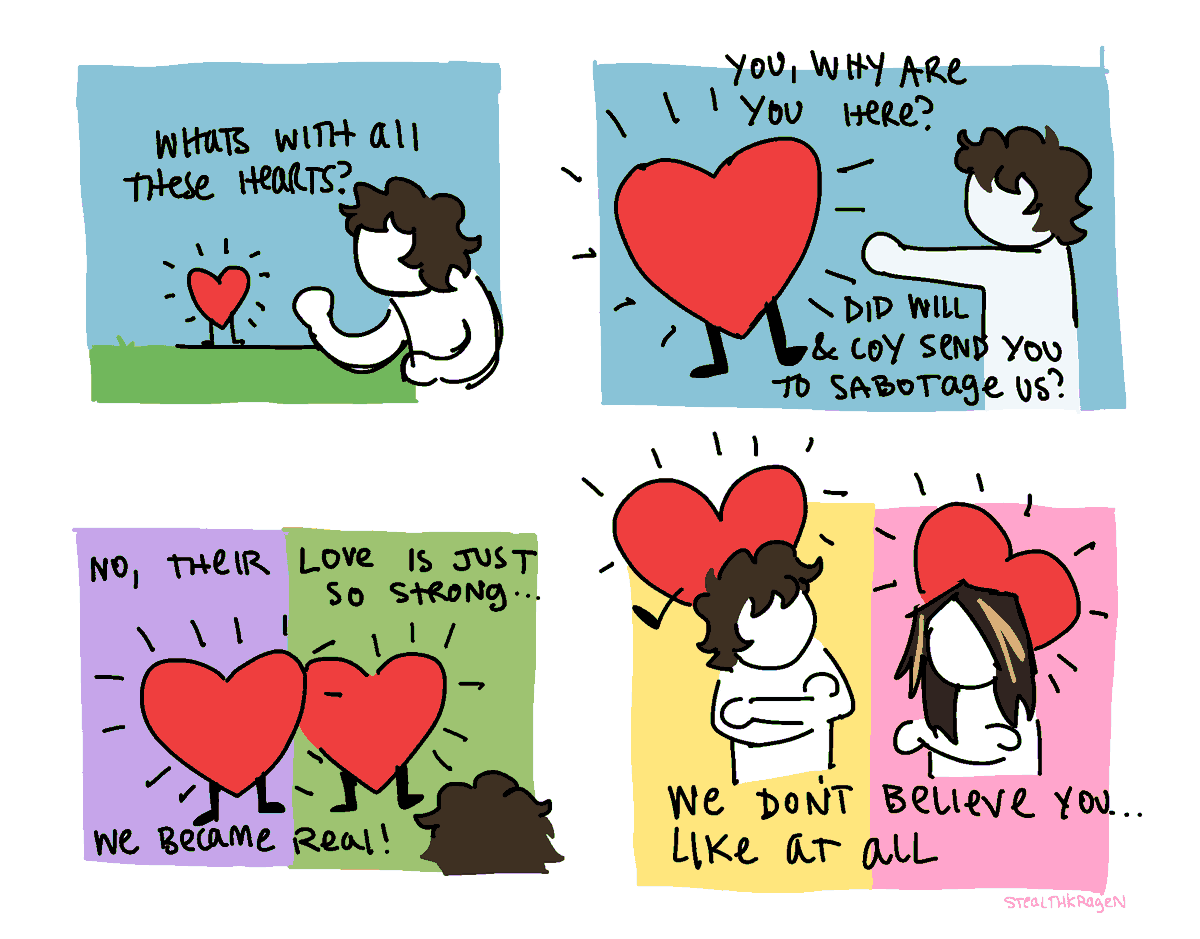 stealthkragen's tweet photo. that one guy who doesnt play about the hearts being materializations of how much they all love each other https://t.co/p6DkRdRyNo