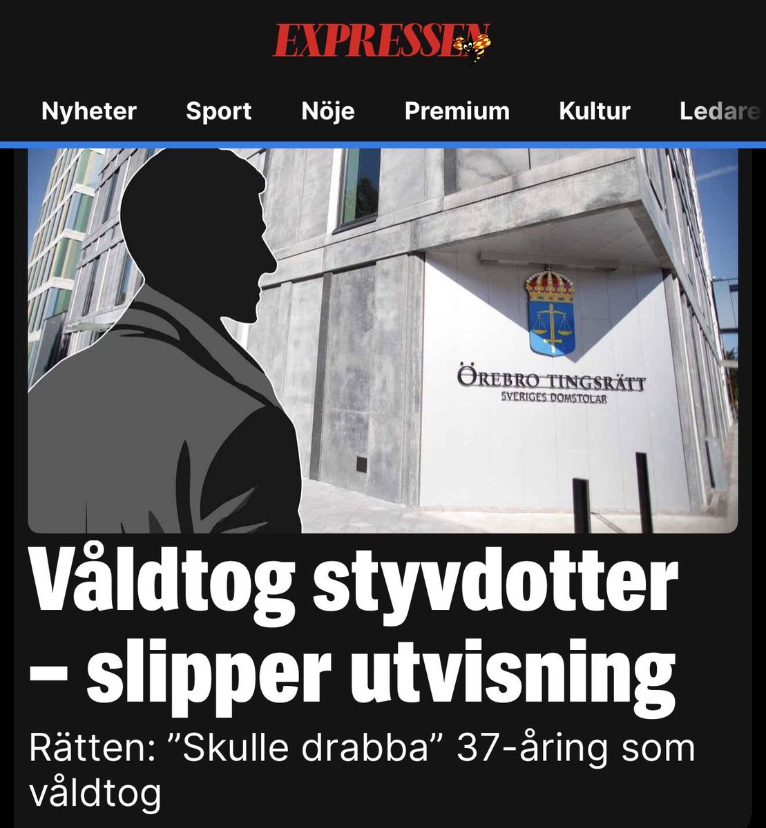 JohanRomin's tweet photo. Sverige i ett nötskal. 🤦🏼 Våldtog styvdotter. Slipper utvisning på grund av ”anknytning till barn”. https://t.co/cLdUYHgNAx