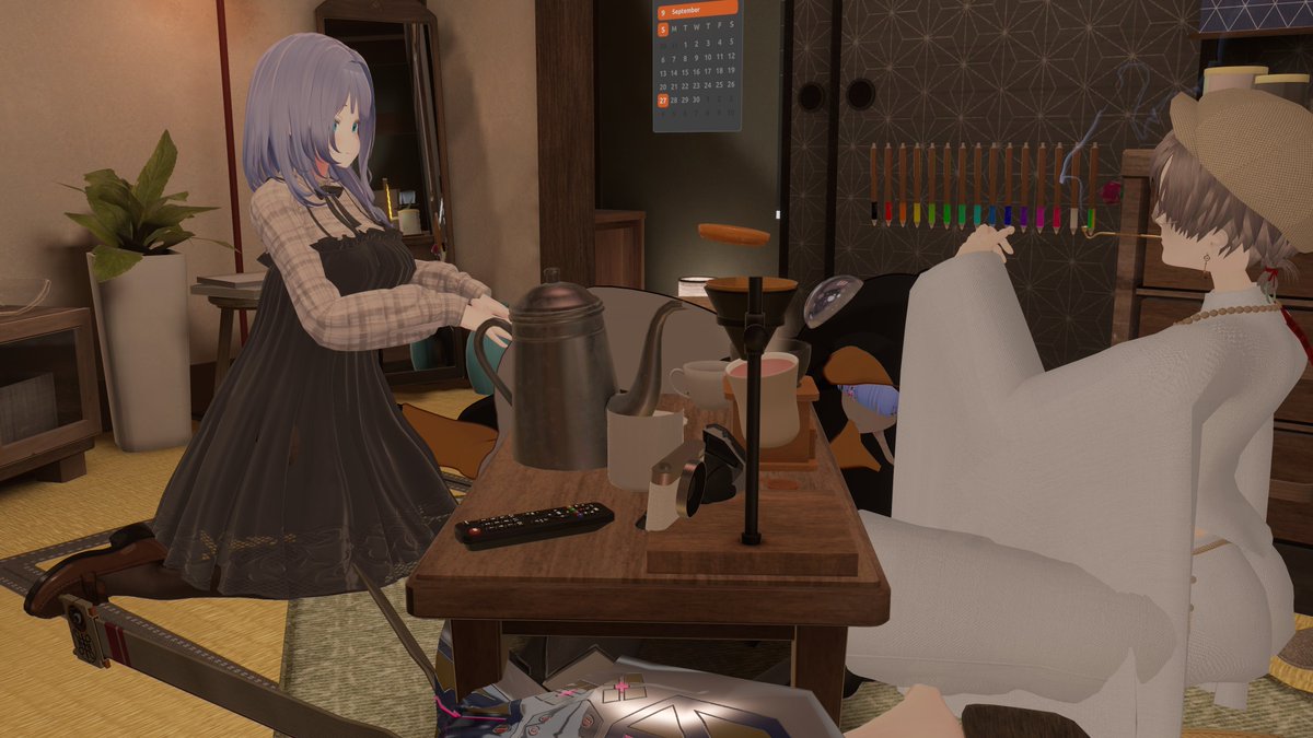 NPComplete00's tweet photo. 昨晩の #VRChat
🌐'Z․A․T․O․'
🌐'yoinagi' https://t.co/rdUcoS4LDf