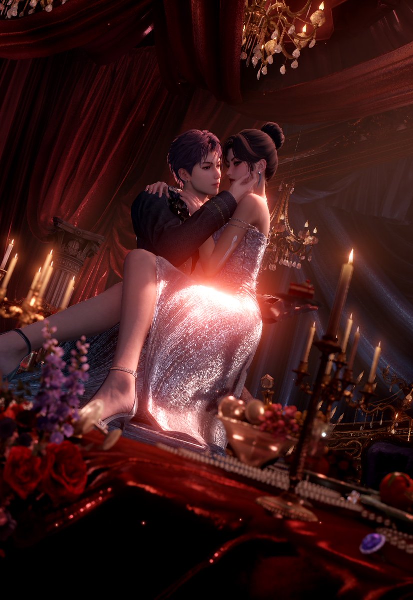 loyal_fishie's tweet photo. I love that we are delving more into hedonistic themes with Rafayel. Dionysus is mentioned in his cards for a reason. A hedonistic god of wine, pleasure and ecstasy. And here we are indulging in physical pleasure in a semi public place, surrounded by food and excessive luxury. https://t.co/QyBj9IRjde