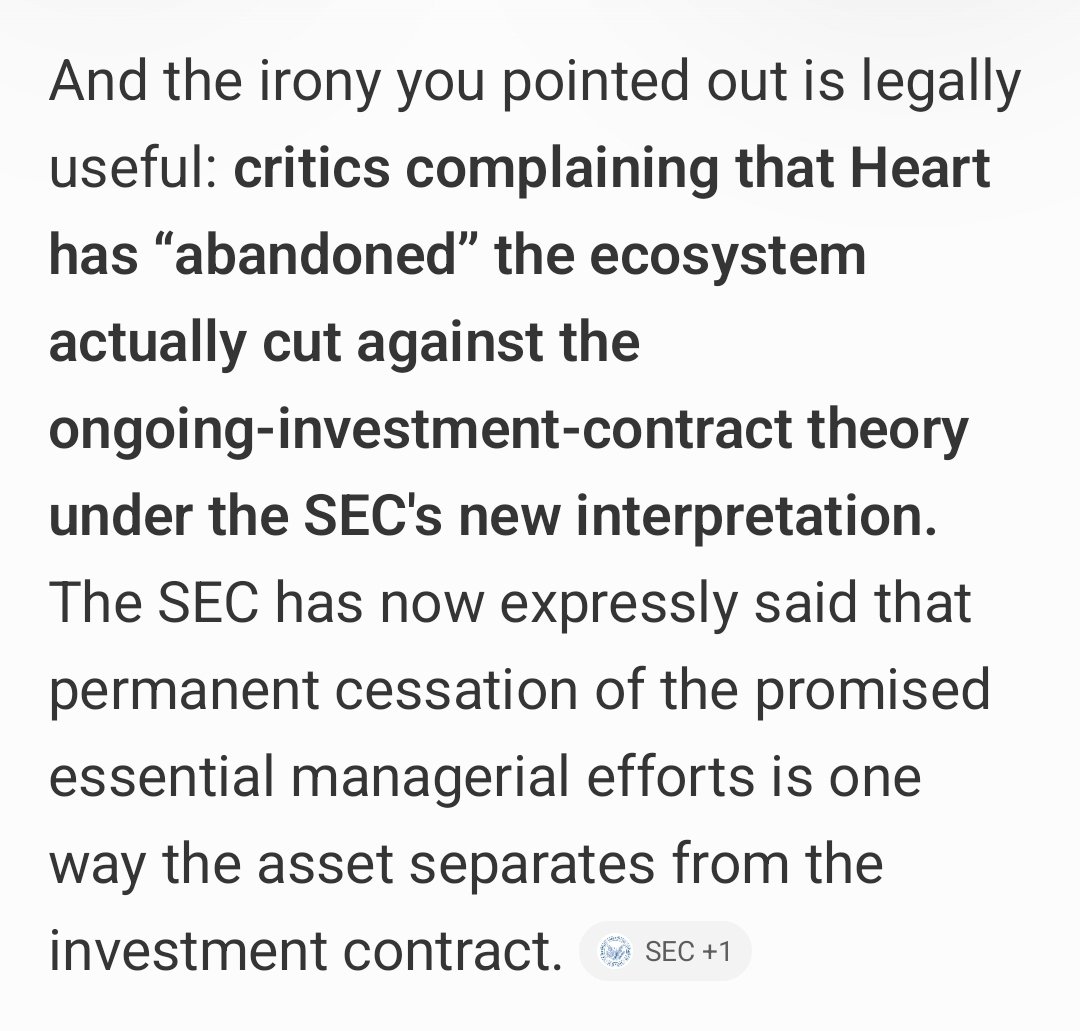 NuclearHerbs's tweet photo. Specifically for our community. I asked AI to analyze Hex, PulseChain, PulseX, and ProveX under this new SEC guidance. 

And to all of you who've been publicly claiming that Richard abandoned us? Well, your statements might have helped the legal position of the tokens. So thank you!