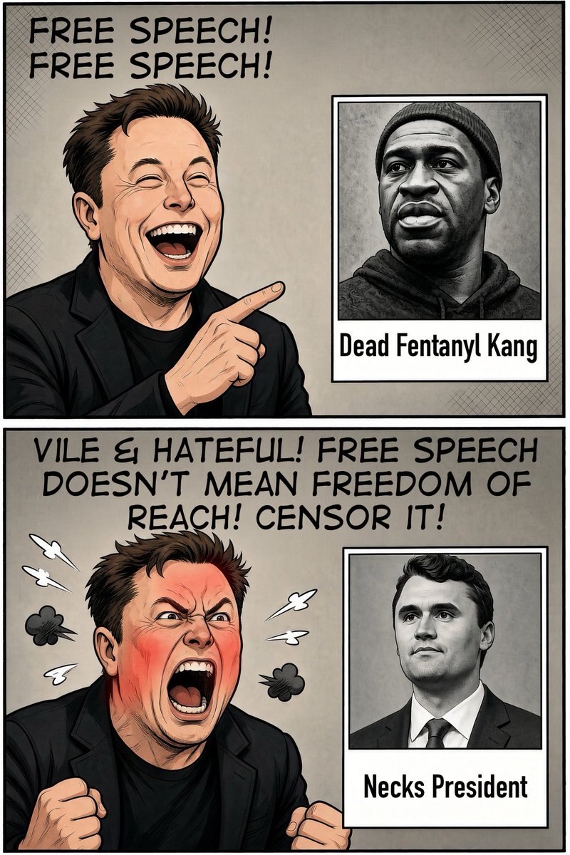 RedJoker6a's tweet photo. I had to take down 12 posts and got hit with a temporary suspension. Three were about thehardblacktruth’s dirty stalking ass, and the rest? EVERY single post I made about ol’ dead Charlie Kirk. So much for freedom of speech 😂 https://t.co/30qNu0EelO