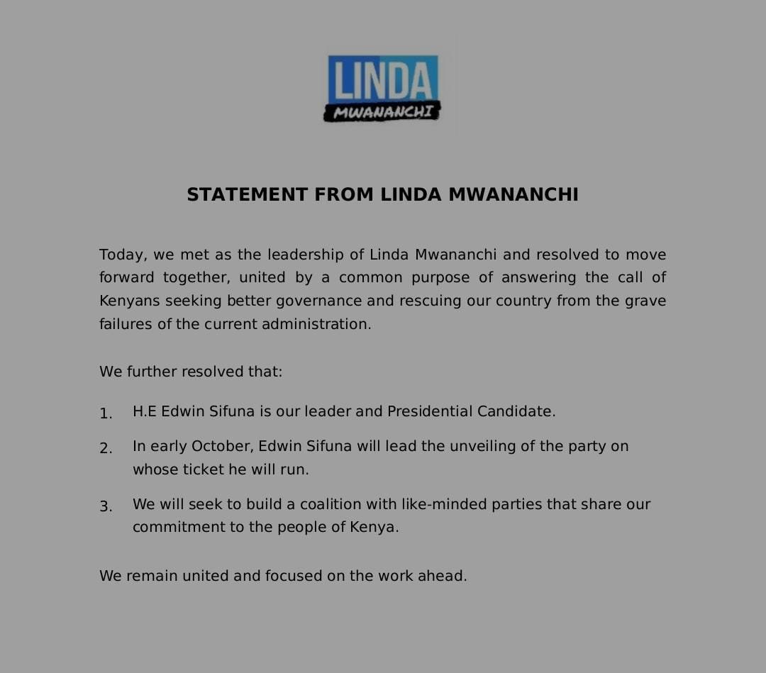 abbiezuena's tweet photo. Stay guided, chama ya H.E Edwin Watenya Sifuna inakuja.
Party leader na Presidential Candidate wetu ni H.E Edwin Watenya Sifuna. 

#SifunaThe6th https://t.co/zFXsUo1lwr